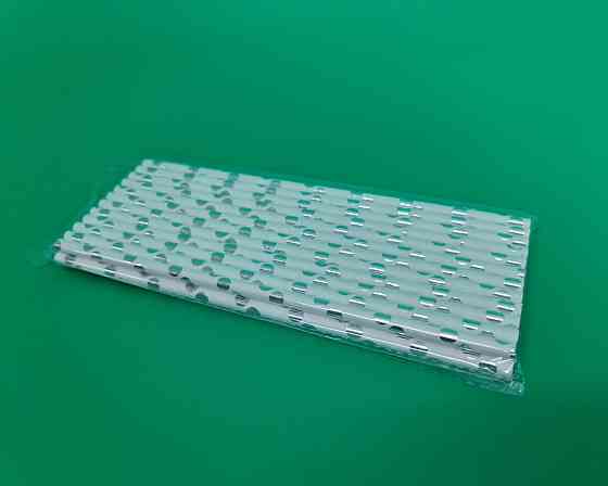 Соломка паперова трубочка 25шт срібні конфетті (1 шт) Харків