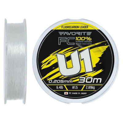 Флюорокарбон Favorite U1 FC 30m 1.5/0.205mm 6.4lb/2.89kg (1693.12.10) Винница - изображение 1
