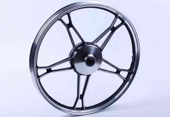 Диск передний литой 17*1,2 black (барабанный тормоз) 2,5kg на мопед Дельта/Альфа Мукачево