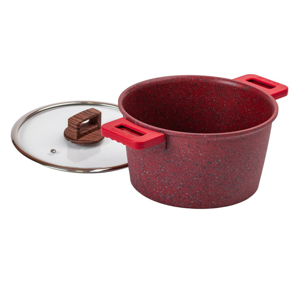 MGC Алюмінієва каструля об'ємом 5,3 л з кришкою Ø 24 см з антипригарним покриттям MGC HP-4-446R Коломыя - изображение 2