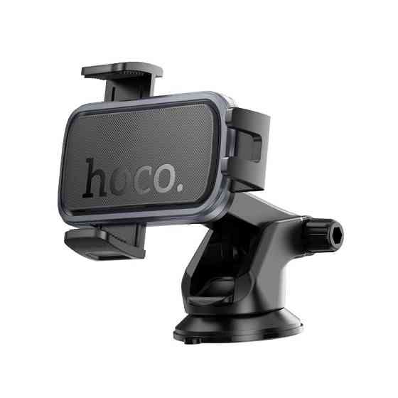 Автотримач для телефона HOCO H79 Vista push-type car holder (center console) Black Metal Gray Одеса