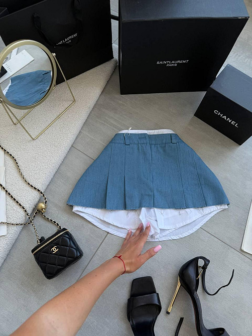 Женская базовая юбка-шорты турецкий джинс Одесса - изображение 2