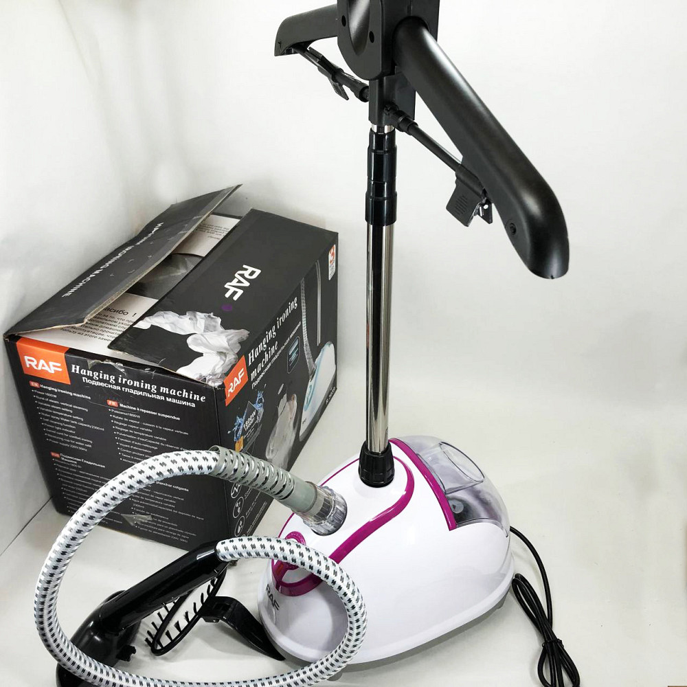 Отпариватель для одежды вертикальный RAF R.3039 со стойкой для одежды 1800 Вт. MB-945 Цвет: розовый Киев - изображение 1