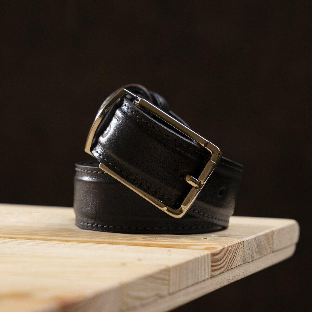 Ремінь брючний двосторонній чоловічий Grande Pelle 11155 Коричневий і Чорний Київ - фото 7