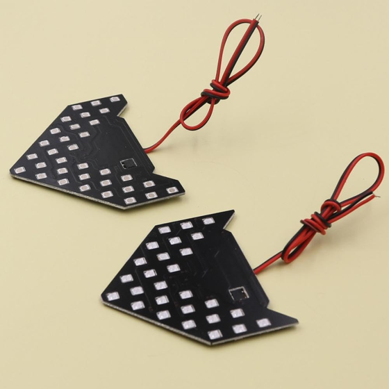 Світлодіодні покажчики повороту LED для авто у бокові дзеркала з динамічним ефектом стрілки, пара жовті Київ