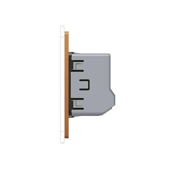 LIVOLO Розумний сенсорний ЕС вимикач 2 сенсори LIVOLO золотий матове скло Коломыя