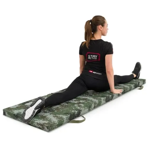 Мат гимнастический 5 см твердый Hop-Sport 065FM хаки Киев - изображение 6