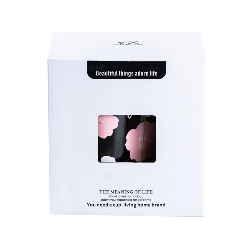 Happy Life Чашка скляна 500 мл з ложкою і кришкою Рожевий HP7213P Коломия - фото 5