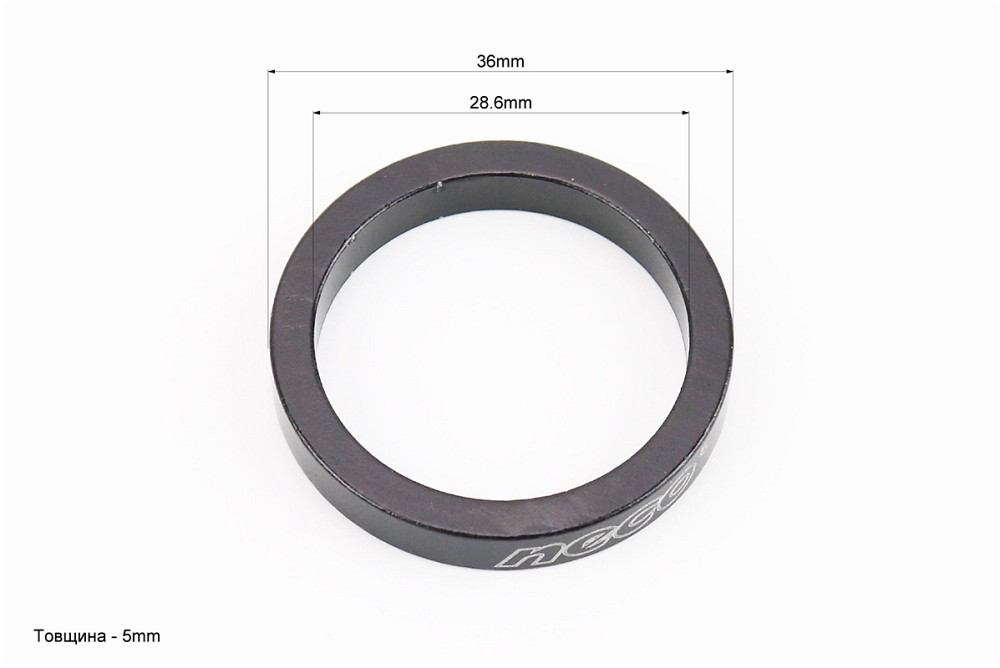 Кільце вилки 1-1/8 h5мм, чорне Київ - фото 2
