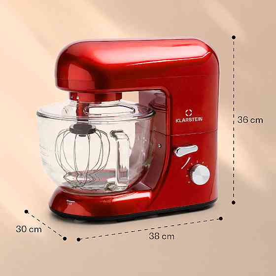 Кухонний комбайн Bella Rossa 2G 1300 Вт 6-швидкісна планетарна система змішування Червоний (Німеччина, читати Рівне
