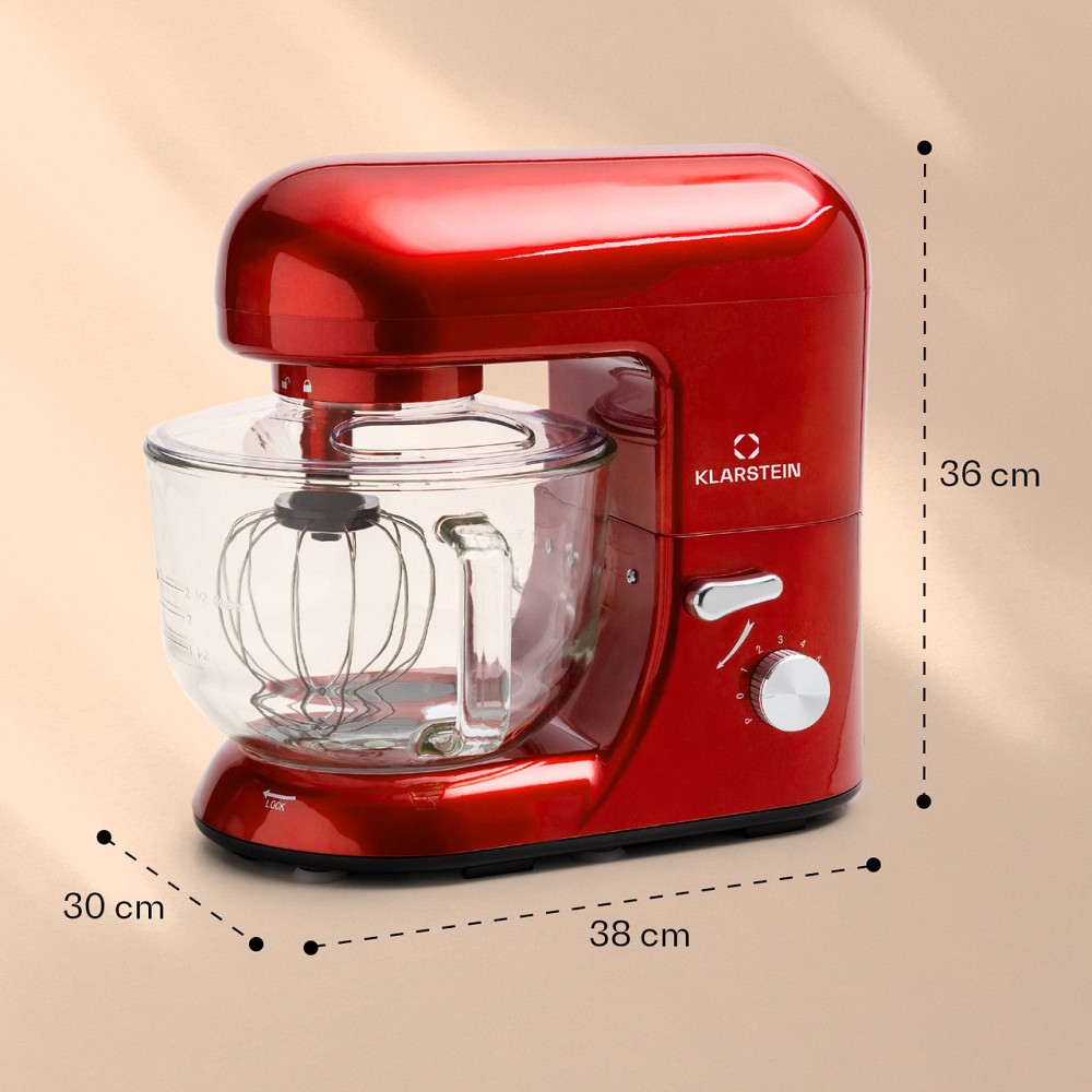 Кухонний комбайн Bella Rossa 2G 1300 Вт 6-швидкісна планетарна система змішування Червоний (Німеччина, читати Рівне - фото 6