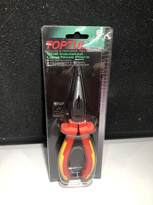 Плоскогубці діелектричні подовжені 6" 1000V VDE TOPTUL DGCB2206 Одеса - фото 9