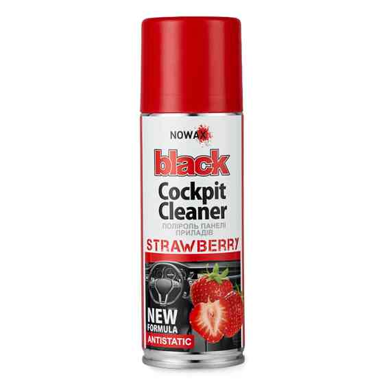Поліроль для панелі приладів Nowax Cockpit Cleaner Spray Полуниця, 200мл Львів