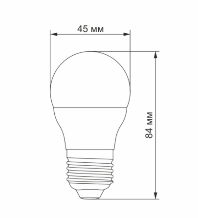 Лампа G45e 3,5W E27 4100К 220V LED Videx Житомир