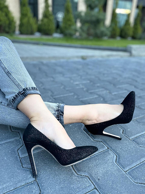 Nivelle Туфлі жіночі NIVELLE чорний/срібло натуральна замша 37р. 38р. каблук 11см (1740/10502-1 Коломия - фото 8