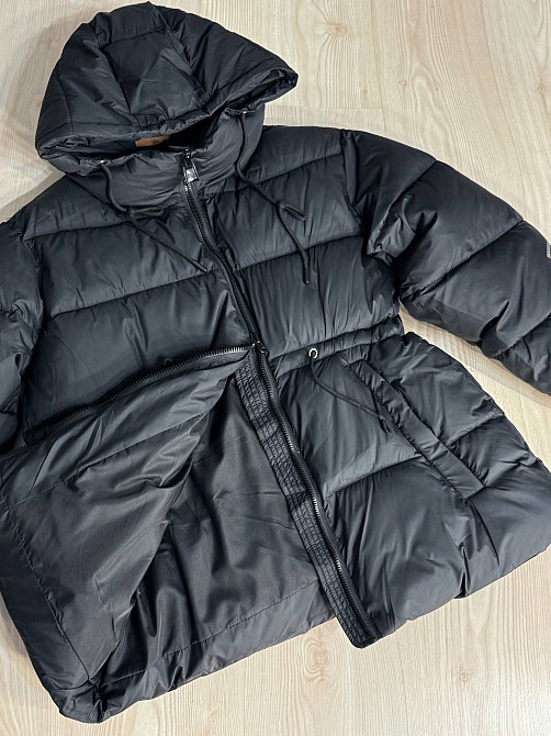 Куртка жіноча A-N 9020-1 подовжена з капюшоном і затяжкою талії чорна, чорний, 42 Київ - фото 12