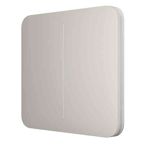 Кнопка Ajax SoloButton (2-gang) oyster для двоклавішного вимикача Киев