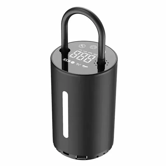 Портативний бездротовий компресор для шин 150 PSI, акумуляторний насос 4000 mAh з LCD-дисплеєм та Power Bank Київ - фото 2