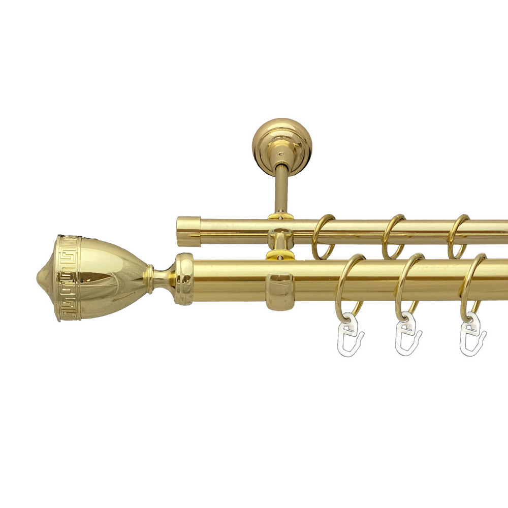 Карниз Orvit Афіна металевий дворядний відкритий Золото 25\19 мм 200 см (00-00012783) Львов - изображение 1