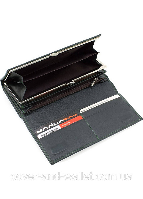 Жіночий бордовий шкіряний гаманець на багато карток Marco Coverna Зелений Київ - фото 7