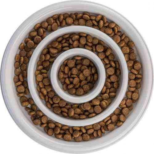 Миска Trixie для собак Повільне годування сіра пластикова 450 мл 23 см Київ