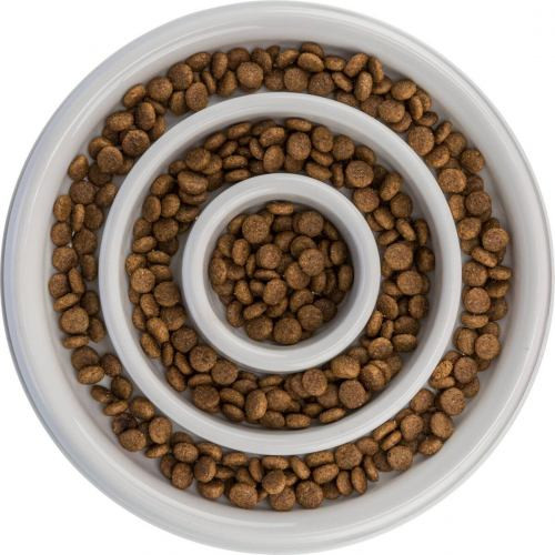 Миска Trixie для собак Повільне годування сіра пластикова 450 мл 23 см Київ - фото 3