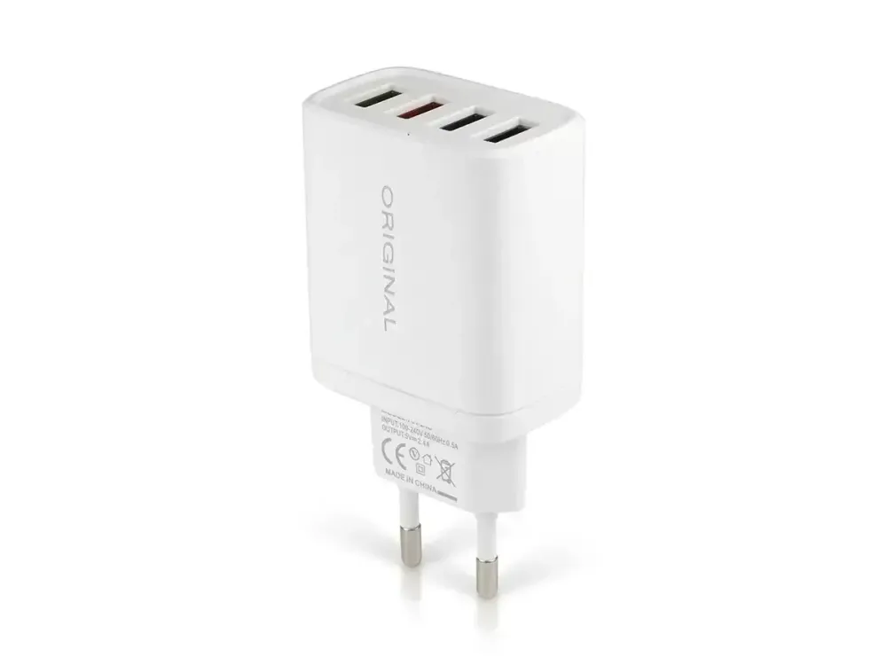 Мережевий зарядний пристрій AR-240 220В 2.4A з 4 USB-портами Original для смартфонів, планшетів і гаджетів Одеса - фото 2