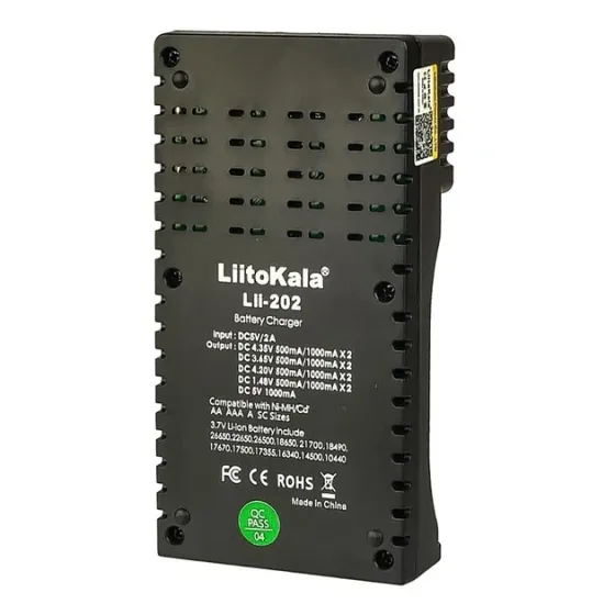 Универсальное зарядное устройство LiitoKala Lii-202 для 18650, AA, AAA Li-Ion, LiFePO4, Ni-MH/Cd + PowerBank Одесса
