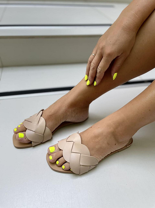 Seben Жіночі шльопанці, штучна шкіра, на низькому ходу бежеві літні Seben T125-3 р. 38-41 Коломыя - изображение 9