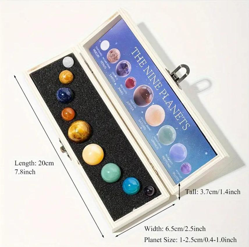 Набор из 9 планет солнечной системы из натурального камня в коробке, Декор на тему Галактики и Вселе Киев - изображение 7