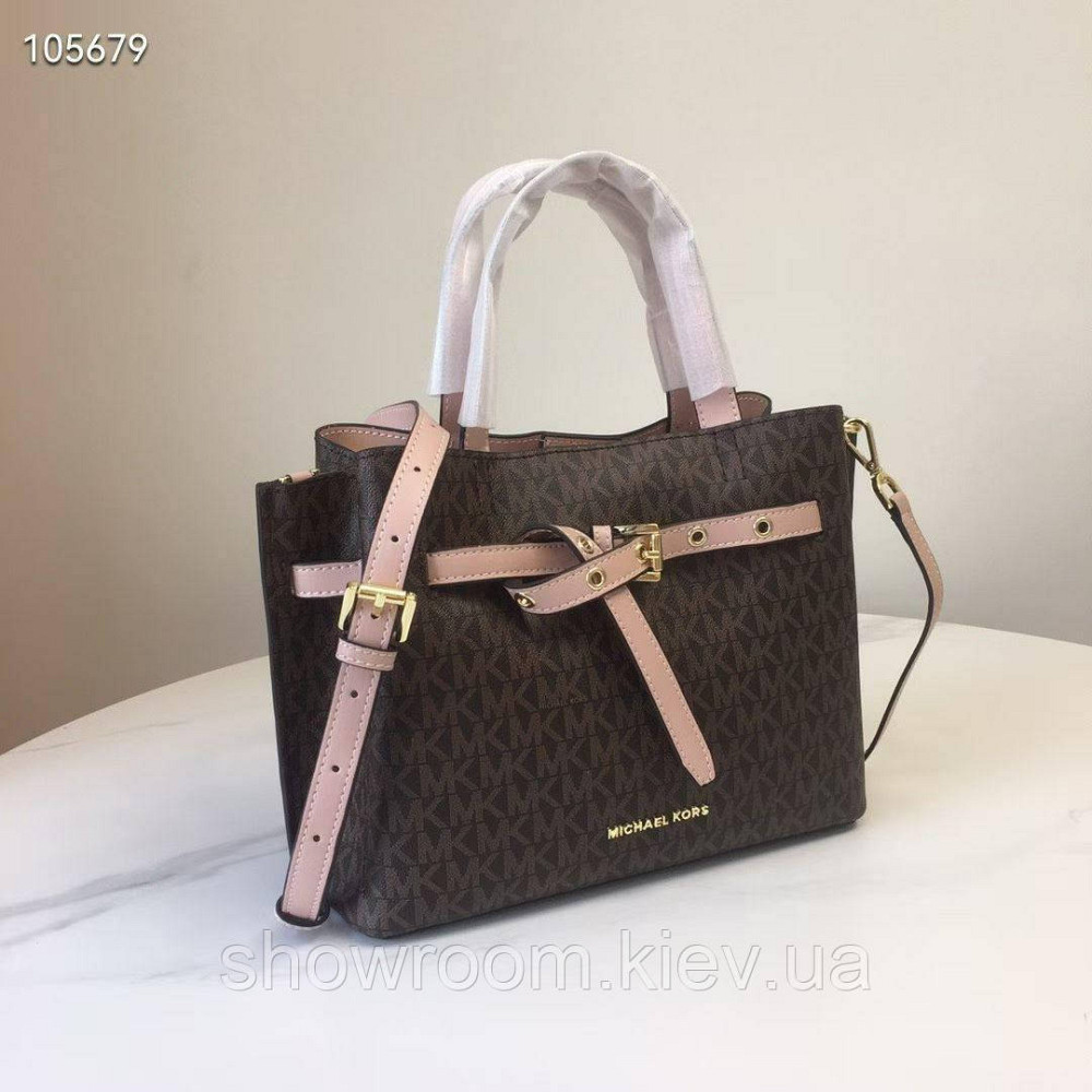Брендова жіноча сумка MK Emilia brown-1 LUX Київ - фото 2