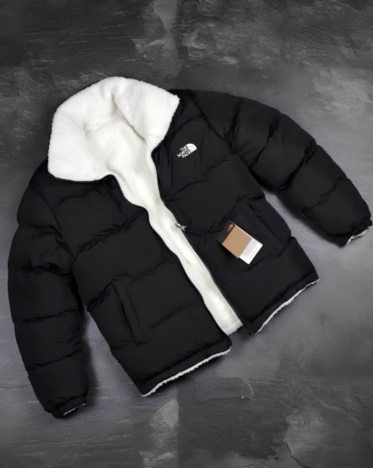 Зимняя мужская двусторонняя черно белая куртка the north face, водонепроницаемая зимняя теплая куртка норт фейс пуховик Львов - изображение 10