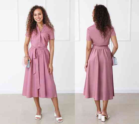 Довга котонова сукня на гудзиках "Lesley" оптом | Норма Київ