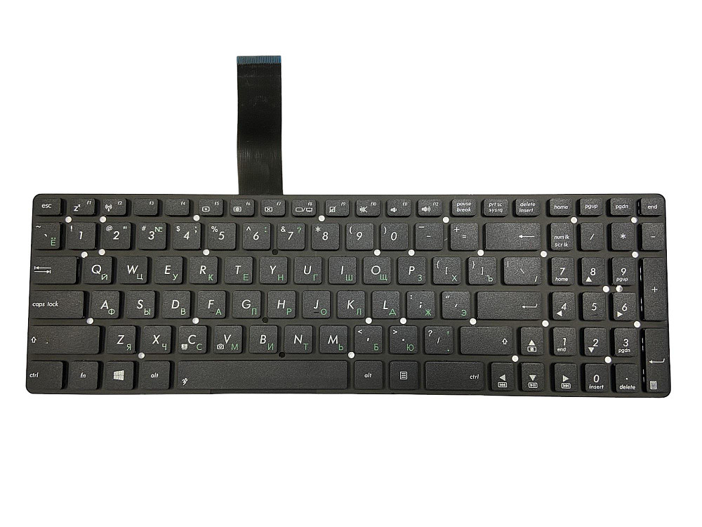 Клавиатура для ноутбука Asus (K55, X501) Black, (No Frame) RU Вінниця - фото 1