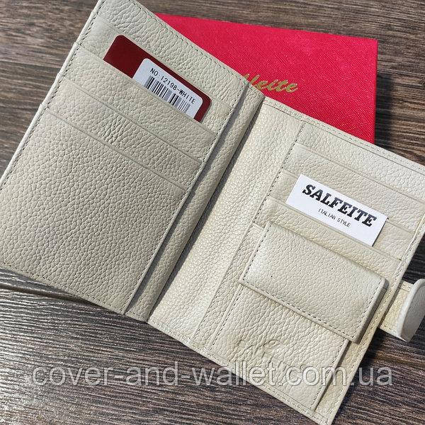 Жіноче портмоне обкладинка для паспорта і грошей білого кольору Salfeite Київ - фото 5