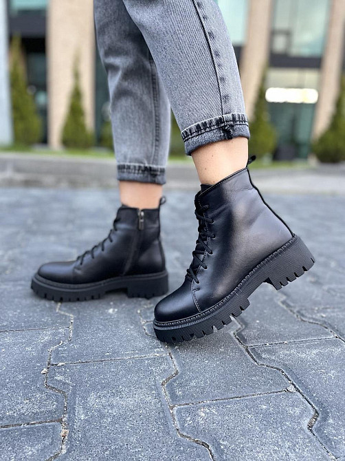 Astra Черевики жіночі G.S.V. ASTRA чорні натуральна шкіра зима висота 13 см (5183) 37р.38р.39р. Коломыя - изображение 10