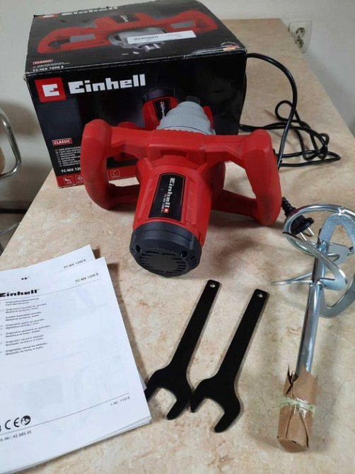 Электрический строительный миксер для раствора Einhell TC-MX 1200 E : 1200 Вт, 680 об/мин (4258545) Киев - изображение 9
