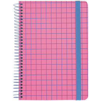 Блокнот Axent на спіралі А5 120 аркушів, клітинка, тверда обкладинка, рожевий (8460-2-A) Вінниця - фото 1