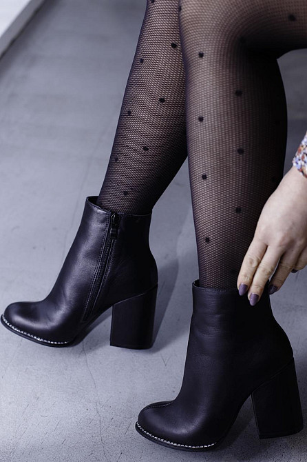 SANTINI Черевики жіночі SANTINI чорні натуральна шкіра висота 11см каблук 10см (953652-11) 35-4 Коломия - фото 5