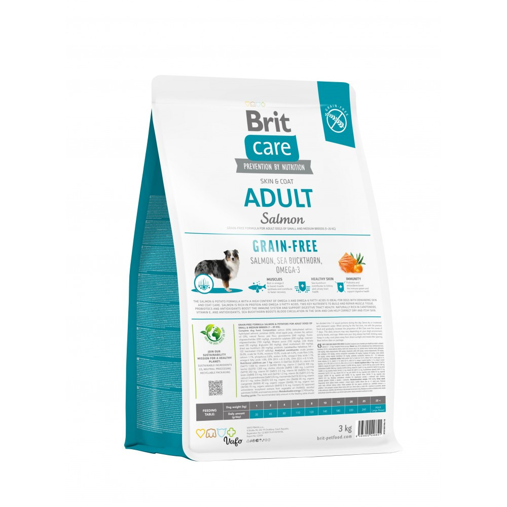 Сухой корм Brit Care Dog Grain-free Adult для собак малых и средних пород, беззерновой с лососем, 3 кг Винница - изображение 2