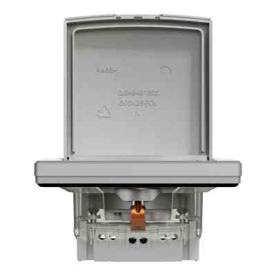 Розетка Schneider Electric ASFORA з кришкою IP44, алюміній (EPH3100361) Вінниця