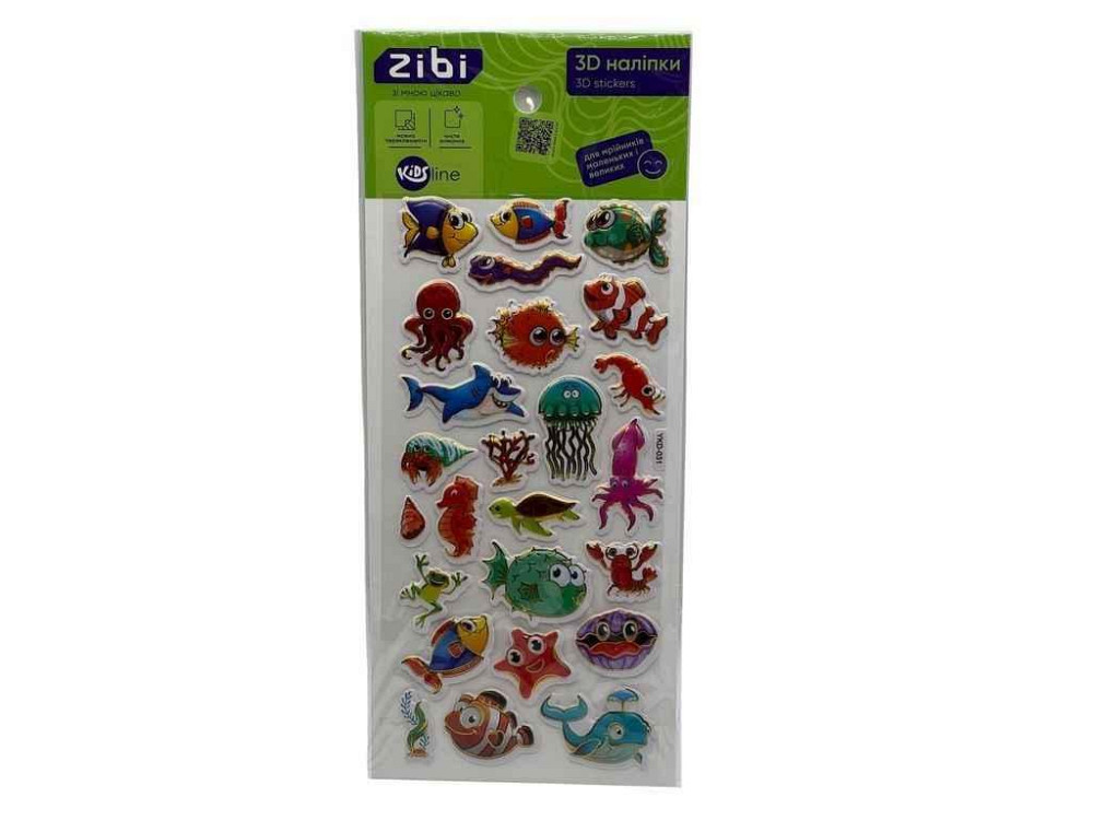 3D наклейки Морские жители 1 23см ТМ Zibi Киев - изображение 1