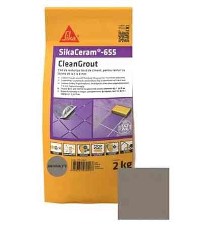 Затирка цементна для швів Sika Sikaceram-655 anthracite антрацит 2 кг Киев