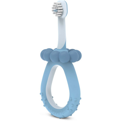 Дитяча зубна щітка Suavinex STAGE 1 з масажером від 0 до 2 років, синя (403012) Вінниця - фото 1