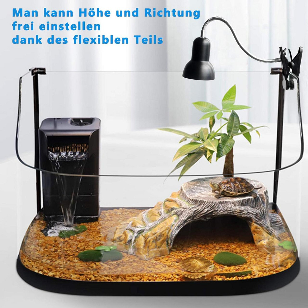 Лампа для рептилий Icepark Tortoise Heat Lamp Черный E27 2×50W+25W UVA UVB керамический отражатель Киев - изображение 2