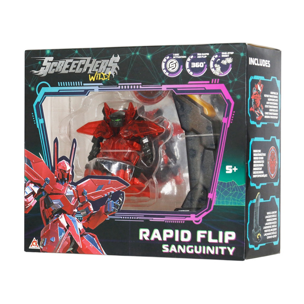 Ігровий набір "S5 L0.5 Сенгвініті" Screechers Wild! EU686101B запускач, машинка-трансформер Вінниця - фото 1