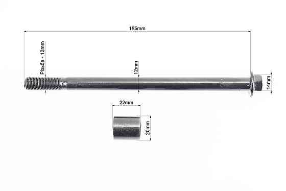 Вісь переднього колеса у зборі TR-4 Київ