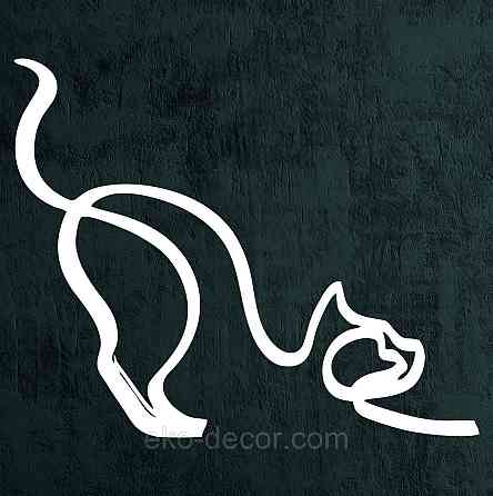 Декоративное настенное Панно «Кот» Декор на стену 90*73 см, Белый Киев