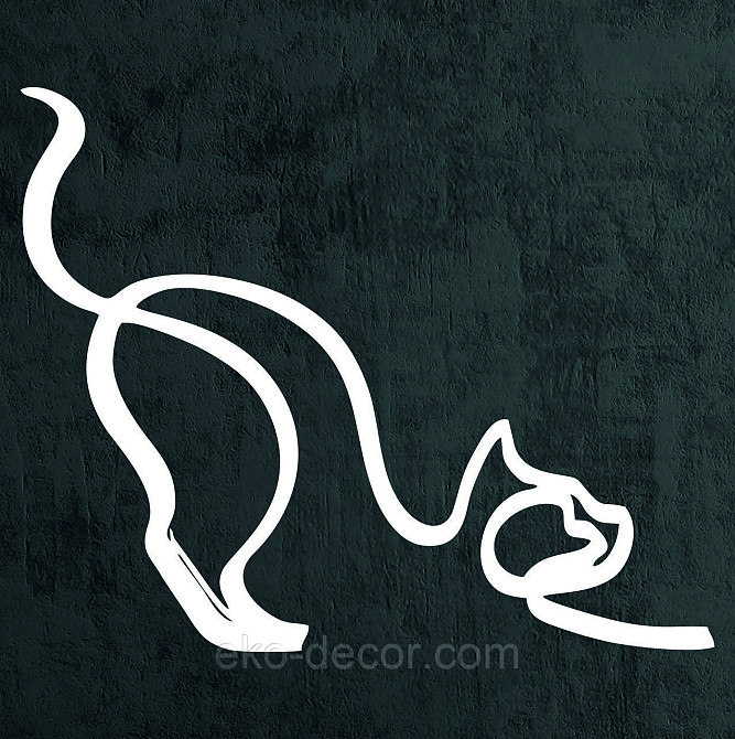 Декоративное настенное Панно «Кот» Декор на стену 90*73 см, Белый Киев - изображение 3