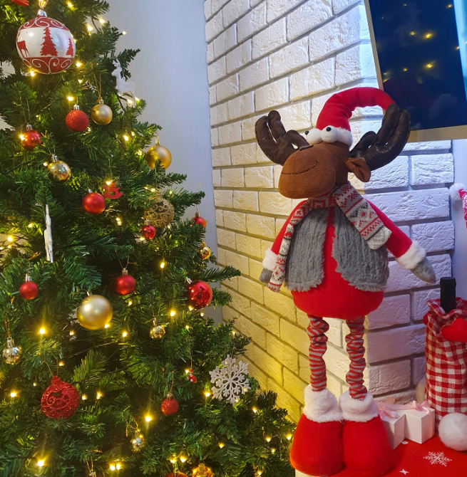 Різдвяний декоративний олень із телескопічними ніжками Ruhhy 88 см Київ - фото 5